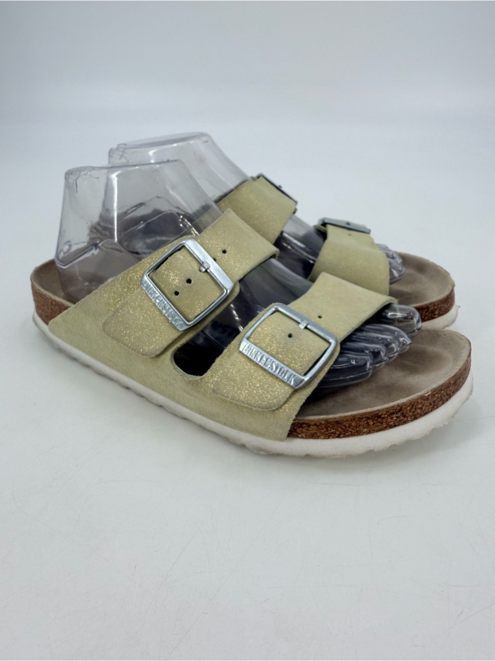 Birkenstock Arizona Shimmer Light Green Sandals 39 Narrow 8